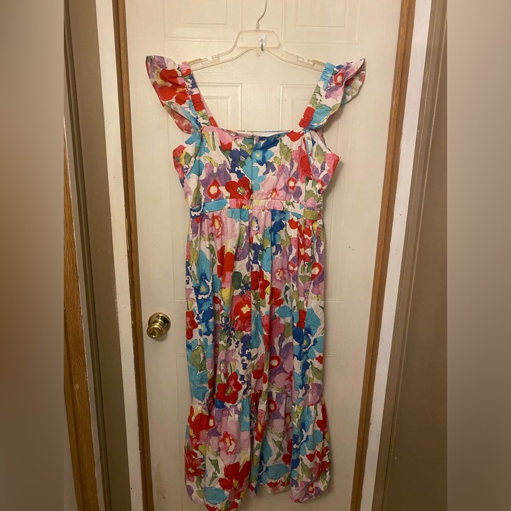 London Times Floral Sleeveless Maxi Dress Plus Size - Picture 4 of 8
